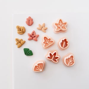 Fall Leaf Set | Fall Leaf Clay Cutter Set Polymer Clay Earrings Autumn Clay Cutters Fall Clay Cutters