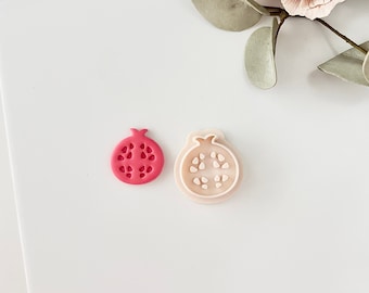 Fruit Polymer clay shape cutter | pomegranate mold | handmade earring shape mould | ceramic pottery supplies