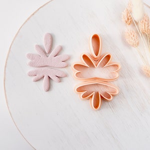 Dangle clay cutter set, Polymer Clay Earring Cutter, Flower clay cutter cutter, Dangle Clay Cutter, Basic shape clay cutter
