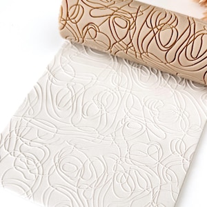 Polymer clay texture roller clay stamp 3D printed embossing Polymer clay tool Vintage pattern roller Lines pattern texture Clay cutters 113
