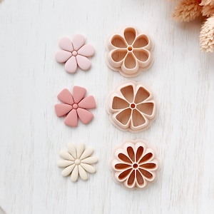 Flower Clay Cutter | Botanical clay cutter Garden Floral Polymer Clay Cutter Spring Flower Polymer Clay Cutter