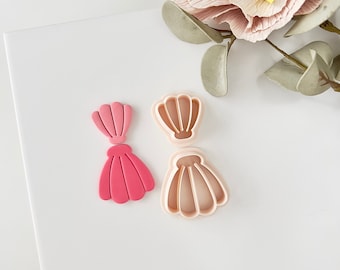 Seashell embossed polymer clay cutters - Polymer clay tools - 3d printed polymer clay cutters