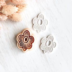 Detailed Floral Polymer Clay Cutter, Ornamental Flower Earrings Tool for Polymer Clay Jewelry Making ZN-25