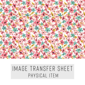 Transferpapier für Polymer Clay – Buntes Blumenmuster – Wasserlösliches Blatt für Ohrringe, Schmuck und Tonkunst – TP-004