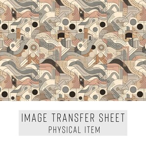 Polymer Clay Transfer Paper – Abstract Retro Pattern – Water Soluble Sheet for Earrings & Jewelry – TP-258