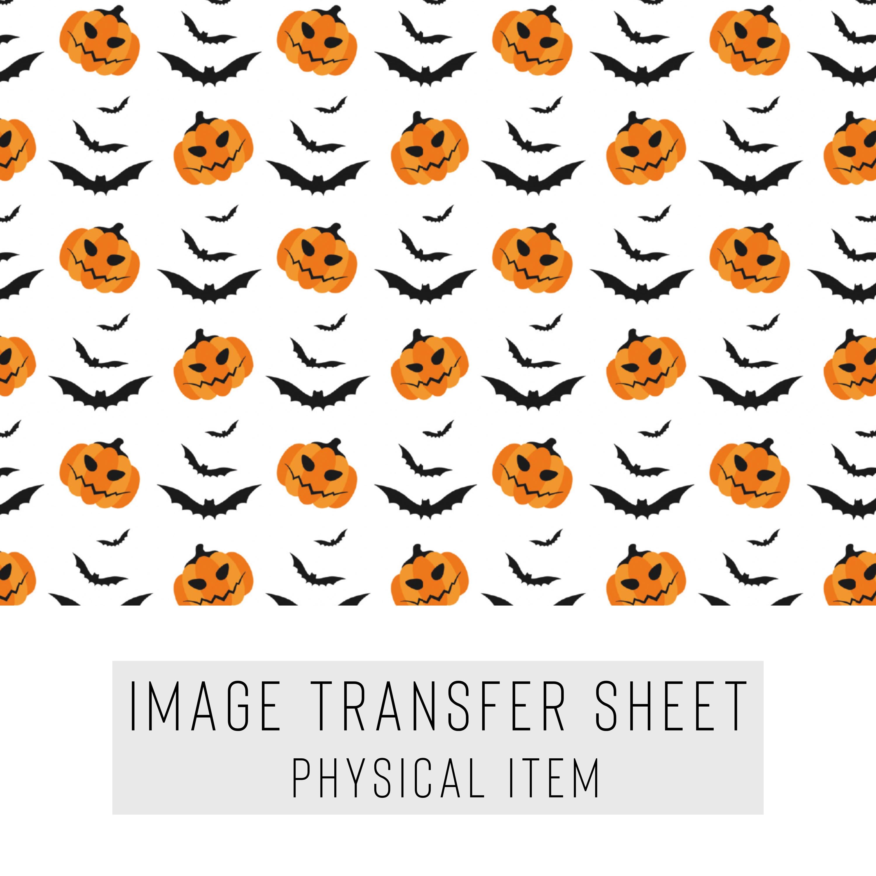 Puocaon Halloween-Transferpapier Für Polymerton – 18 Blätter Mit Kürbis, Geist & Schwarzer Katze