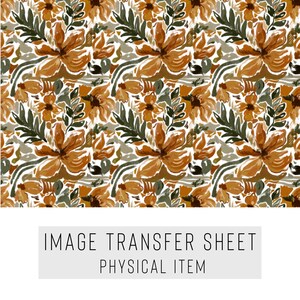 Papel de transferencia para arcilla polimérica – Diseño floral llamativo – Lámina soluble en agua para pendientes y joyería – TP-346