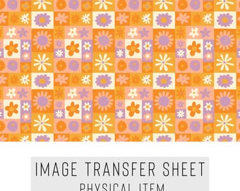 Polymer Clay Transfer Paper – Floral Tile Pattern – Water Soluble Sheet for Earrings & Jewelry – TP-421