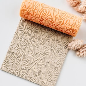 Polymer Clay Texture Roller – Fluid Pattern – Clay Tool for Earrings & Jewelry – R-215