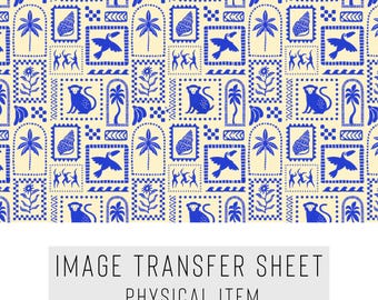 Polymer Clay Transfer Paper – Tile Pattern – Water Soluble Sheet for Earrings & Jewelry – TP-406