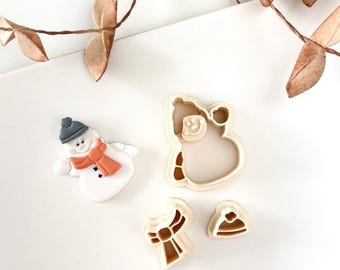 Polymer Clay Cutter, Snowman Shape, Winter Earring Cutter Tool, Clay Cutter for Jewelry Making, D-16