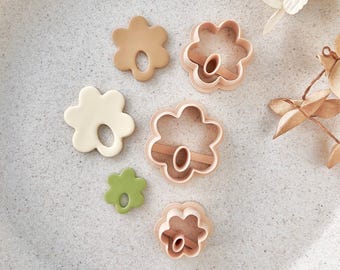 Polymer Clay Cutter, Flower Shapes, Small Earring Cutter Tool, Clay Cutters for Jewelry Making, K-18