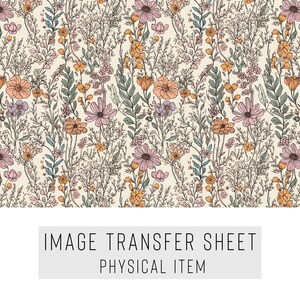 Polymer Clay Transfer Paper – Wildflower Meadow Pattern – Water Soluble Sheet for Earrings, Jewelry & Clay Art – TP-081