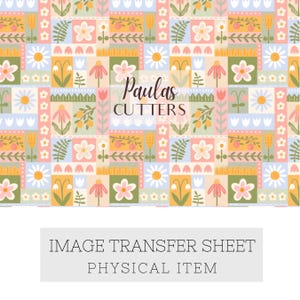 Polymer Clay Transfer Paper – Retro Floral Patchwork Pattern for Earrings & Jewelry Making – TP-574