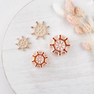 Ship Wheel Clay Cutter | Embossed Tapered Summer Clay Cutter, Clay Earring Cutter, Clay Cutter Set