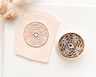 Mandala Clay Stamp Cutter, Round Floral Texture Tool for Polymer Clay Jewelry Making, Clay Tools ZN-12