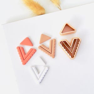 Cortador de arcilla polimérica, forma triangular en V, herramienta moderna para cortar pendientes, cortador de arcilla para joyería, A-09