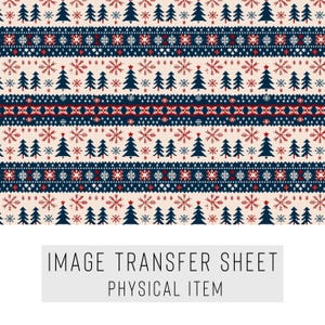 Polymer Clay Transfer Paper – Nordic Christmas Pattern – Water Soluble Sheet for Earrings & Jewelry – TP-236