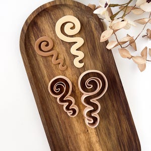 Polymer Clay Cutter, Spiral Shapes, Earring Cutter Tool, Clay Cutters for Jewelry Making, K-07