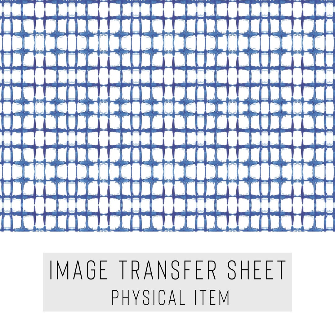 Polymer Clay Transfer Paper – Blue Grid Pattern – Water Soluble Sheet ...