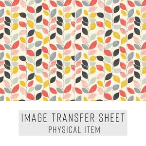Polymer Clay Transferpapier – Abstraktes Blattmuster – Wasserlösliches Blatt für Ohrringe & Schmuck – TP-149
