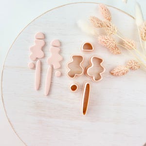 Polymer Clay Cutter, Abstrakte Formen, Lange Ohrring Cutter Werkzeug, Ton Schneider für die Schmuckherstellung, L-18