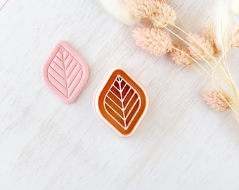 Polymer Clay Cutter, Leaf Shapes with Vein Detail for Earrings, Botanical Clay Cutter Tool for Jewelry Making, Organic Design, U-19