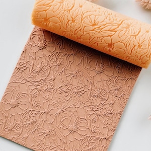 Polymer Clay Texture Roller – Floral Lace Pattern – Clay Tool for Earrings & Jewelry – R-221