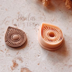 Polymer Clay Cutter, Teardrop Pattern Shapes, Detailed Earring Cutter Tool, Clay Cutters for Jewelry, N-23