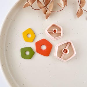 Emporte-pièce pour pâte polymère, formes géométriques, outil moderne pour la confection de boucles d'oreilles, emporte-pièces pour la fabrication de bijoux, P-03