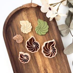 Cortador de arcilla polimérica, formas espirales, herramienta para cortar pendientes, cortadores de arcilla para la fabricación de joyas, G-17