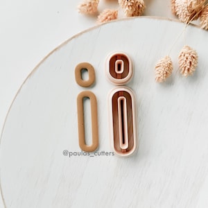 Set di taglia-argilla ovali lunghi, forme minimaliste per orecchini pendenti per gioielli moderni ZK-18
