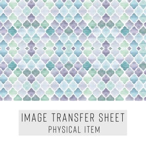 Polymer Clay Transfer Paper – Moroccan Tile Pattern – Water Soluble Sheet for Earrings & Jewelry – TP-275
