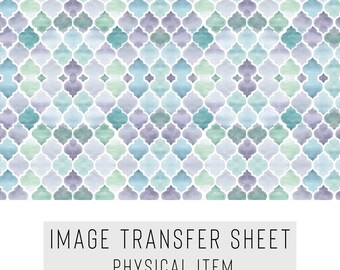 Polymer Clay Transfer Paper – Moroccan Tile Pattern – Water Soluble Sheet for Earrings & Jewelry – TP-275