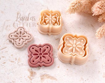 Polymer Clay Cutter, Floral Shapes, Detailed Earring Cutter Tool, Clay Cutters for Jewelry Making, G-07