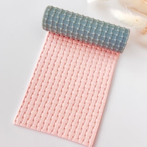 Polymer Clay Texture Roller – Mini Grid Pattern – Clay Tool for Earrings & Jewelry – R-019