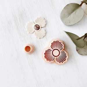 Polymer Clay Cutter Set, Sunburst Flower Earrings Shapes, Clay Cutter Tool for Jewelry Making, Statement Design ZE-21