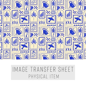 Transferpapier voor polymeerklei – Tegelpatroon – Wateroplosbaar vel voor oorbellen en sieraden – TP-406