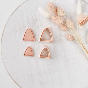 Polymeerkleisnijder, boogvormige koepels voor oorbellen, minimalistisch kleisnijder voor het maken van sieraden, modern afgerond ontwerp, T-08