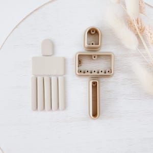 Polymer Clay Cutter Set, Statement Dangle Earrings Shapes, 3D Printed Clay Cutter Tool for Jewelry Making, Modern Design, ZC-07