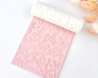 Polymer Clay Texture Roller – Butterfly Pattern – Clay Tool for Earrings & Jewelry – R-026