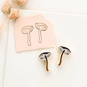Cortadores minimalistas de arcilla polimérica con forma de hongo, formas sencillas de pendientes inspirados en la naturaleza para la creación de joyas de arcilla polimérica, herramientas para arcilla ZN-03