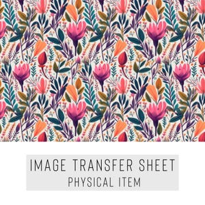 Polymer Clay Transferpapier – Tropisches Blumenmuster – Wasserlösliches Blatt für Ohrringe & Schmuck – TP-120