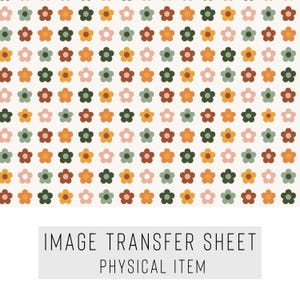 Polymer Clay Transfer Paper – Retro Mini Flower Grid Pattern – Water Soluble Sheet for Earrings, Jewelry & Clay Art – TP-102