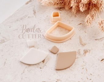 Polymer Clay Cutter, Geometric Drop Shape, Modern Earring Cutter Tool, Clay Cutter for Jewelry Making, C-25
