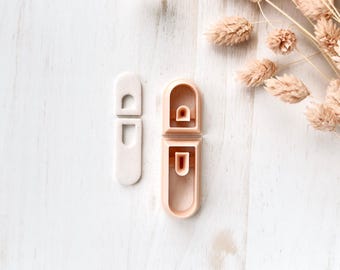 Polymer Clay Cutter Set, Bar Drop Earrings Shapes, Clay Cutter Tool for Jewelry Making, Minimal Geometric Design ZG-25