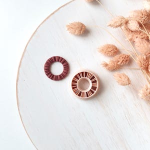 Polymer Clay Cutter Set, Textured Circle Earrings Shapes, Clay Cutter Tool for Jewelry Making, Modern Design ZH-25