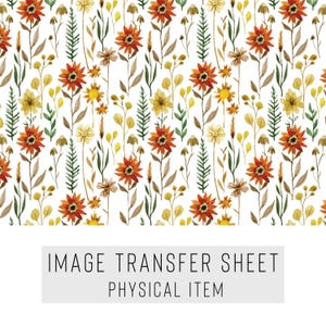 Polymer Clay Transfer Paper – Colorful Floral Pattern – Water Soluble Sheet – TP-222