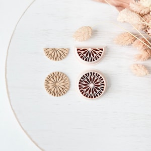 Set di taglia-argilla polimerica, orecchini a cerchio mandala, strumento per tagliare l'argilla per la creazione di gioielli, design di tendenza ZI-28