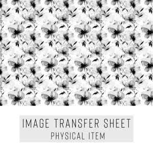 Polymer Clay Transfer Paper – Black Floral Pattern – Water Soluble Sheet for Earrings, Jewelry & Clay Art – TP-049
